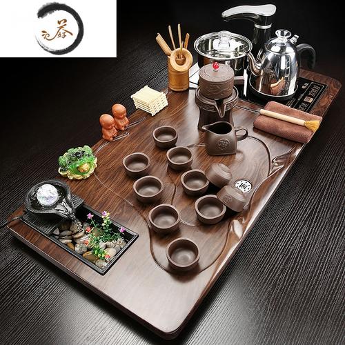 haoyangdao紫砂茶具套裝茶道家用客廳現代流水實木茶盤茶臺全功夫泡茶